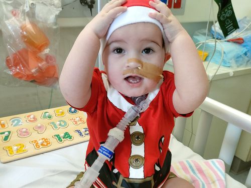 This Christmas will be extra special for the Grayson family- because their baby will celebrate his first Christmas out of hospital.