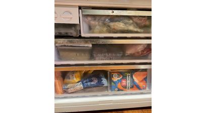 Toni's freezer looks well stocked.