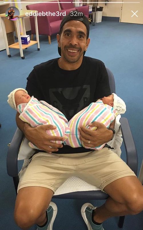 Eddie and his new daughters Alice and Maggie. (Eddiebthe3rd)