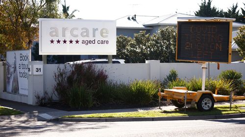 Residents are being tested at the Arcare aged care home after the worker's positive diagnosis.