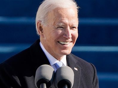 President Joe Biden speaks during the 59th Presidential Inauguration at the U.S. Capitol in Washington, Wednesday, Jan. 20, 2021.(AP Photo/Patrick Semansky, Pool)