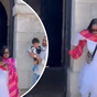 Tourist goes flying when King's Guard horse snaps at her