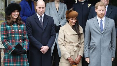 Kate and Meghan attend a Christmas Day service, December 2017