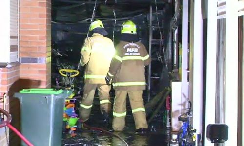 The family managed to escape unharmed. (9NEWS)