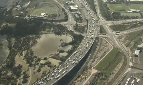 Queues are starting at Burke Road on the Monash Freeway, VicRoads said.