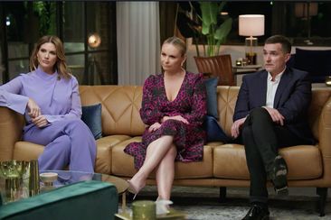 The experts look dubious as Harrison cries over his wife Bronte&#x27;s endometriosis at the third Commitment Ceremony on MAFS 2023