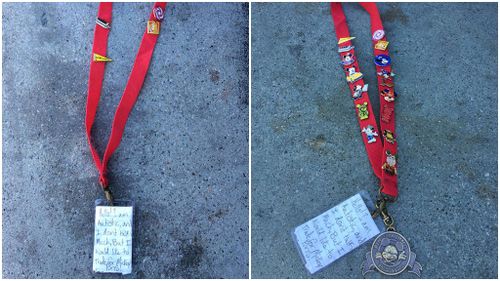 Young girl with autism has her special Mickey Mouse lanyard returned after it went missing at Disneyland  