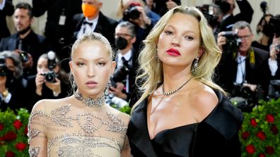 Lila Grace Moss and Kate Moss attend the 2022 Met Gala.