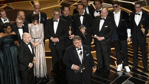 'The Shape Of Water' director Guillermo Del Toro won Best Picture and Best Director at the 2018 Academy Awards. The film won four awards all together (AAP)