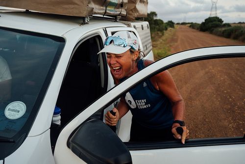 #RunningDry has been a test of spirit, which can be seen in this photograph taken at the end of marathon 62 in South Africa. 