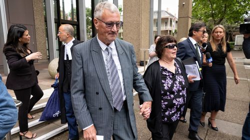 Bill  Spedding leaves the Queens Square Supreme Court after successfully suing the NSW POLICE for wrongful arrest related to the William Tyrrell case. Photo Nick Moir 1 Dec 2022