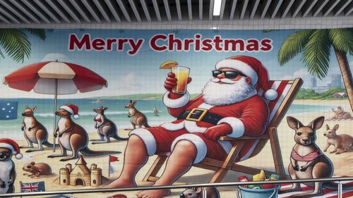 The train station art was labelled 'AI slop'