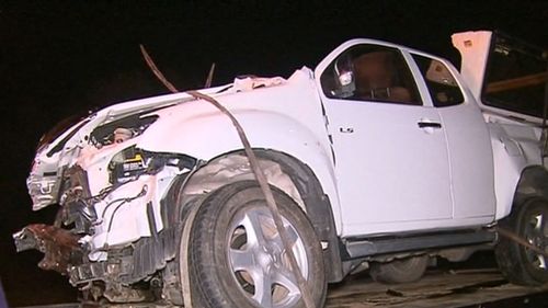 The passenger who was travelling in the ute is in a critical condition. (9NEWS)