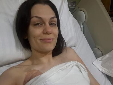 Jessie J at the hospital whilst undergoing breast cancer treatment