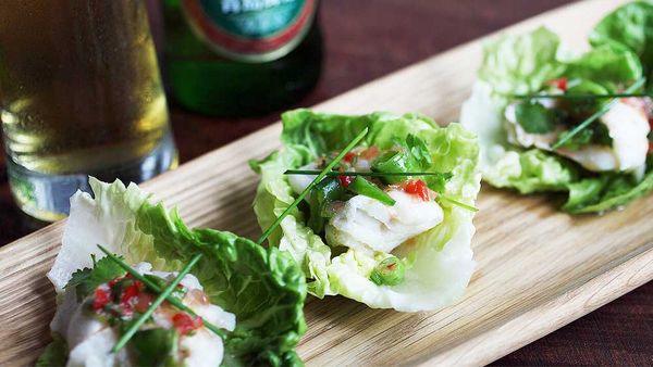 Tsingtao beer poached fish cups