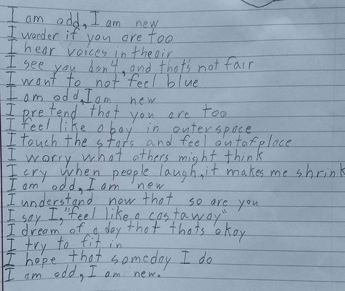 Boy with Asperger’s unleashes inner poet with incredible ‘I am odd, I am new’ poem 