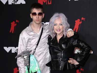 Cyndi Lauper and her son Dex.