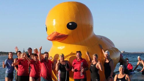 Daphne the giant inflatable duck found after blowing away in strong winds
