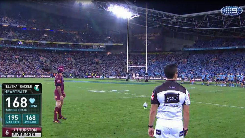 Queensland five-eighth Johnathan Thurston's heart-rate dropped for winning conversion in Origin II