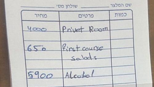 Chinese tourists charged almost $6k for dinner at Israeli restaurant