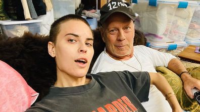 Tallulah Willis, dad Bruce Willis, photo