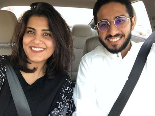 Loujain al-Hathloul posted this photo of her and Fahad al-Butairi on Instagram in 2017.