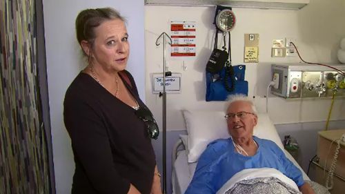 Deb Howard and David Storrar were reunited in hospital today. (9NEWS)