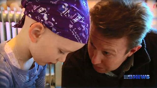 9NEWS presenter Peter Overton met Olivia Lambert in 2008, two years after the six-year-old was diagnosed with cancer.