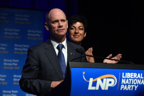 Former Queensland premier Campbell Newman has taken a swipe at police after a woman was killed by a bus in Brisbane's CBD (AAP Image/Dan Peled).