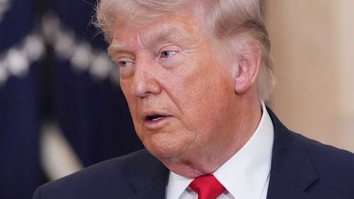 Donald Trump durante il suo discorso in prima serata.