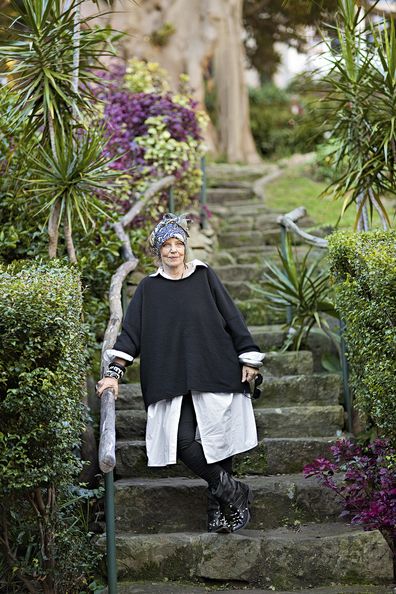 Wendy Whiteley, standing in her secret garden.