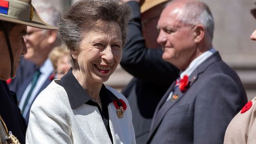 Princess Anne at the Anzac Memorial in Hyde Park to mark Remembrance. Sunday 9th November 2025.