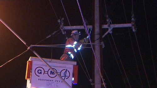 emergency crews and power teams worked to clear the mess. (9NEWS)