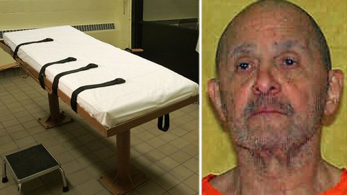 Death row prisoner Alva Campbell and a lethal injection table similar to the one used by Ohio authorities. (Photos: AP).