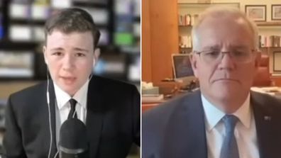 Scott Morrison Leo Puglisi Melbourne schoolboy interview with Prime Minister 2022 election