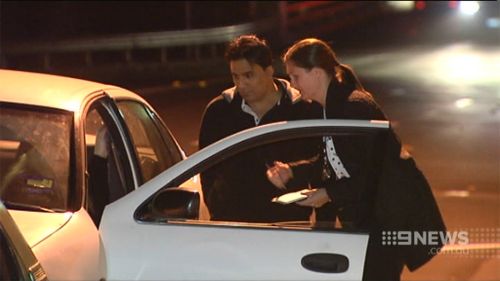 An innocent motorist was rammed during the police chase. (9NEWS)