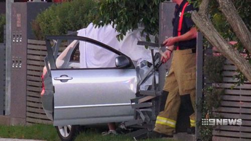 The Corolla Qusay Jabbar Al Mhanawi was in careered into a fence.