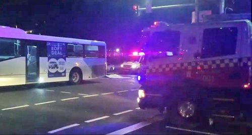 Police were told the passenger was struck by the bus on Elizabeth Street, after getting out of the ride-sharing car at a set of traffic lights. (Supplied)