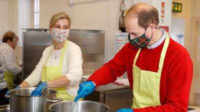 The Earl and Countess of Wessex help cook meals for families in need - December 2020