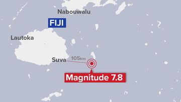 Fiji map earthquake