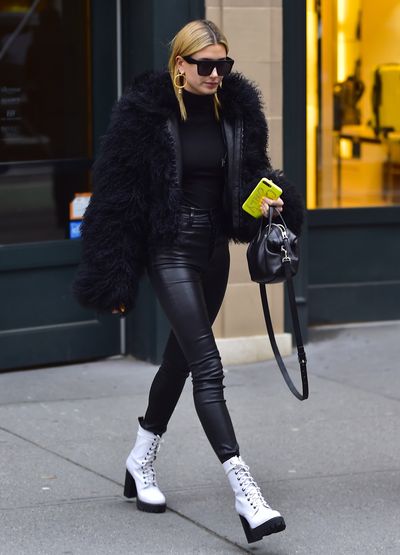 Model Hailey Baldwin in New York on February 1, 2018