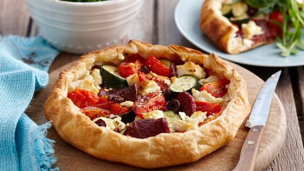 Free-form Mediterranean pie for $8.50