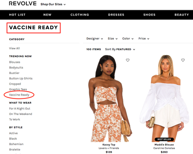 Online retailer lists vaccine ready clothing