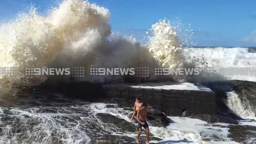 The boys at Snapper Rocks in Queensland. (9NEWS)