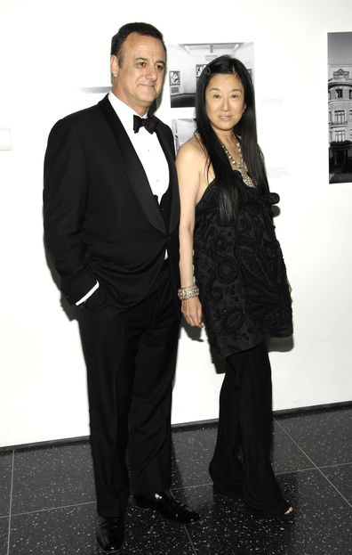 Vera Wang (right) and husband Arthur Becker (Photo by G. Gershoff/WireImage)