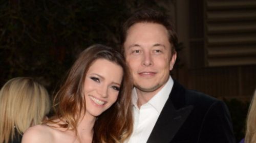 Musk with former wife, Talulah Riley. (Getty)