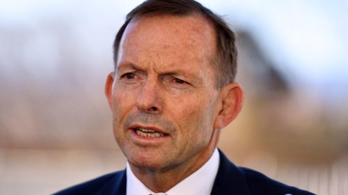Tony Abbott sustained minor injures when he was 'assaulted' by a man in Hobart. (AAP)