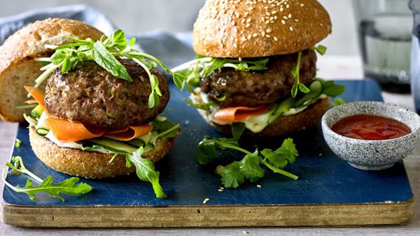 Asian-style beef burgers