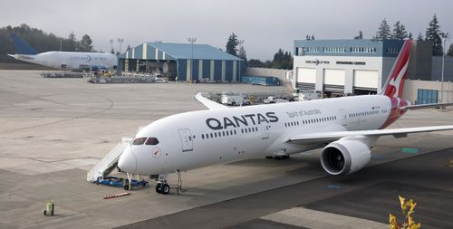 The plane was unveiled in Seattle to much fanfare last year. (AAP)