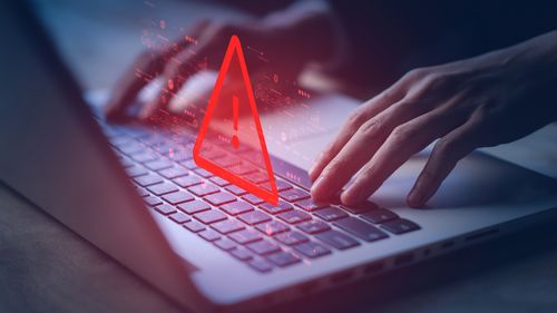 Scammer stock photo
